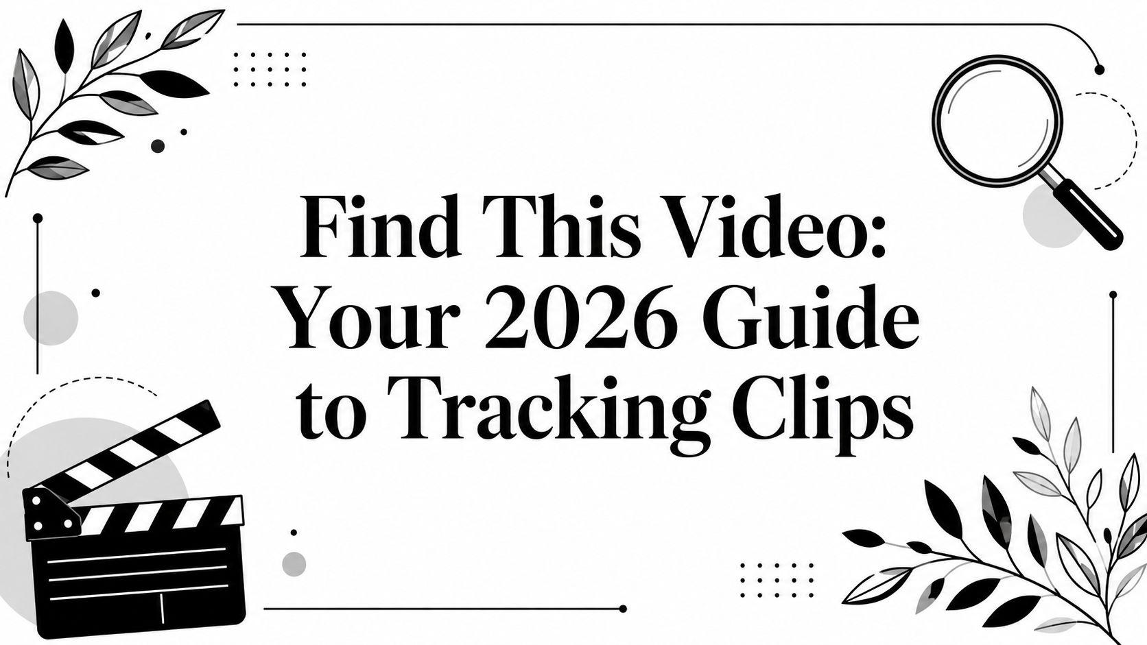 Find This Video: Your 2026 Guide to Tracking Clips
