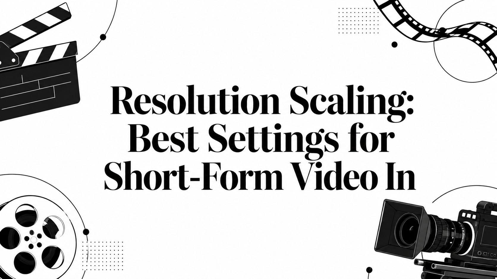 Resolution Scaling: Best Settings for Short-Form Video In