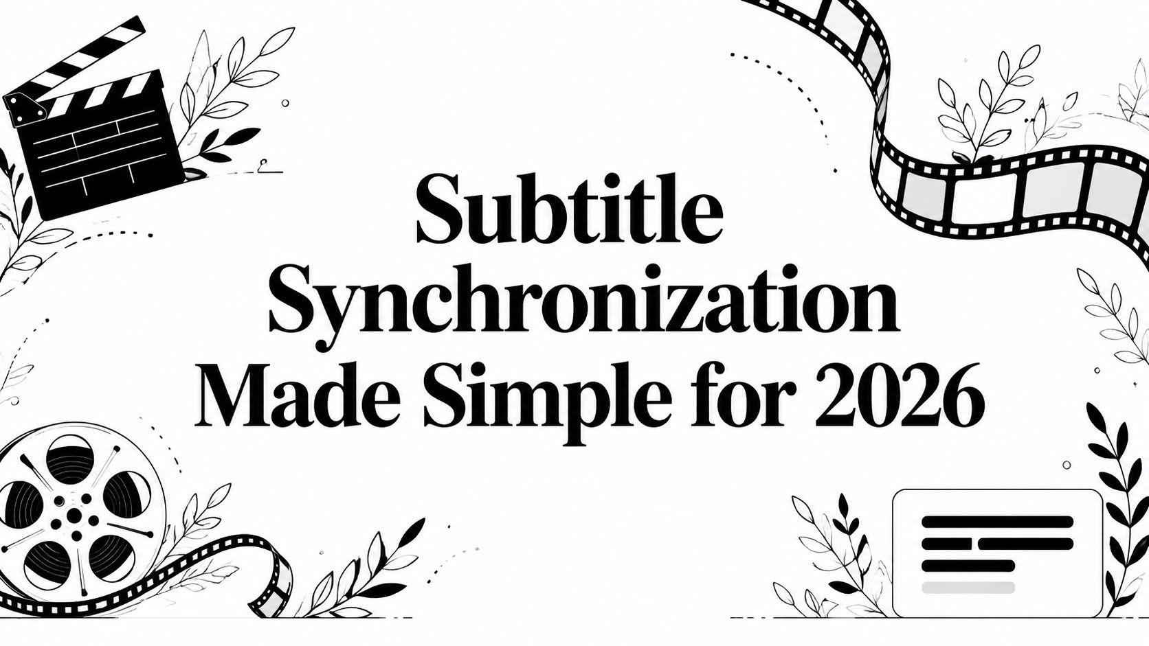 Subtitle Synchronization Made Simple for 2026