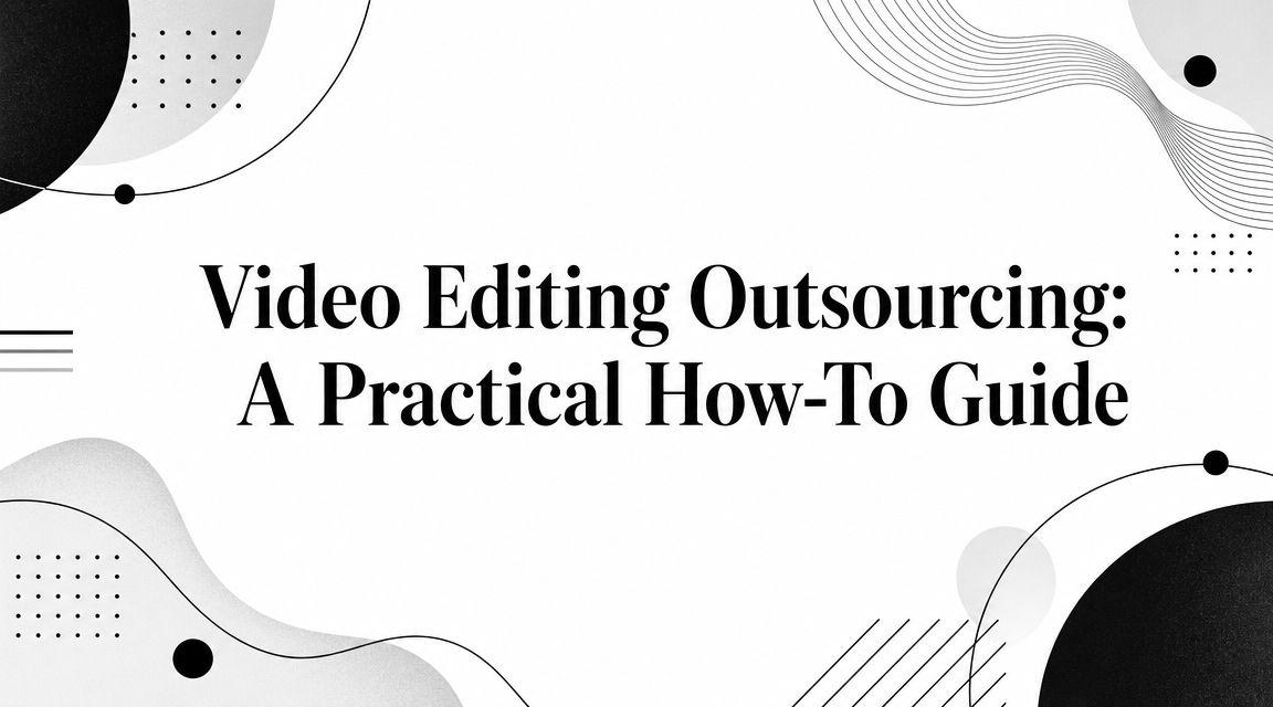 Video Editing Outsourcing: A Practical How-To Guide