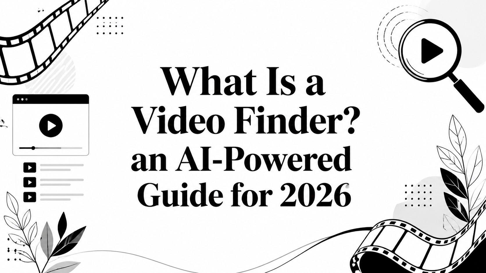 What Is a Video Finder? an AI-Powered Guide for 2026