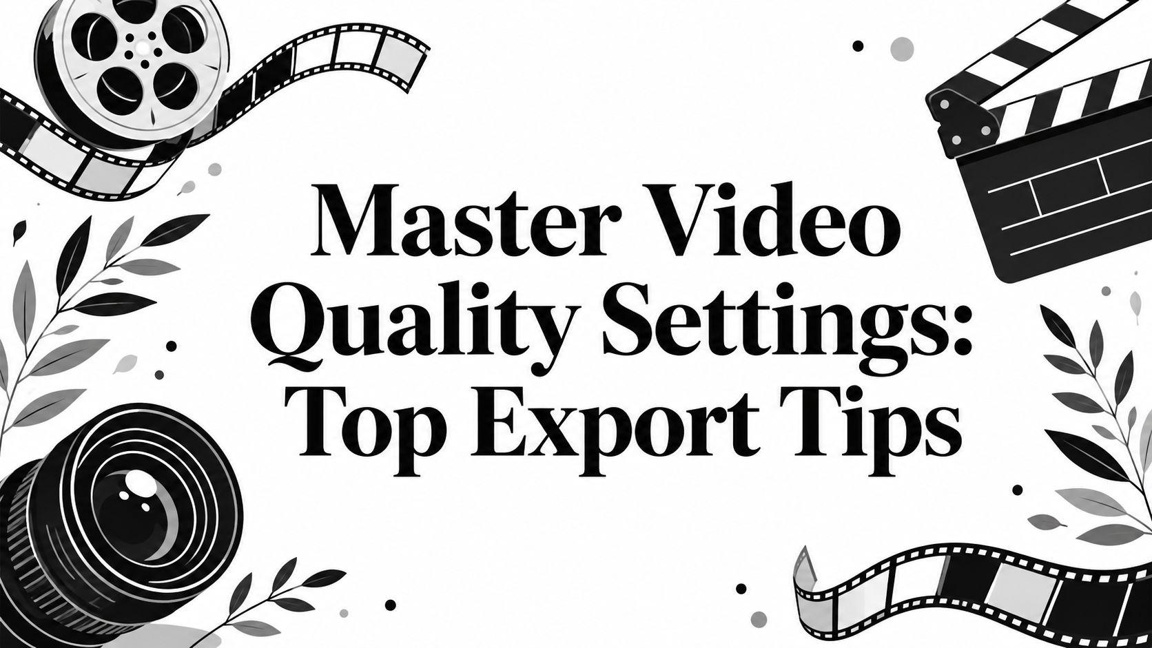 Master Video Quality Settings: Top Export Tips