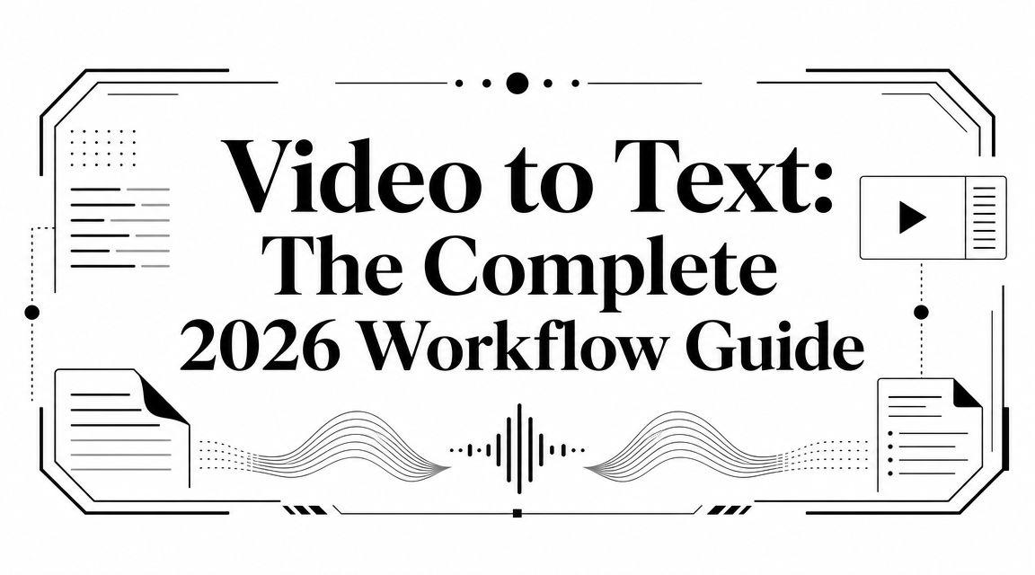 Video to Text: The Complete 2026 Workflow Guide