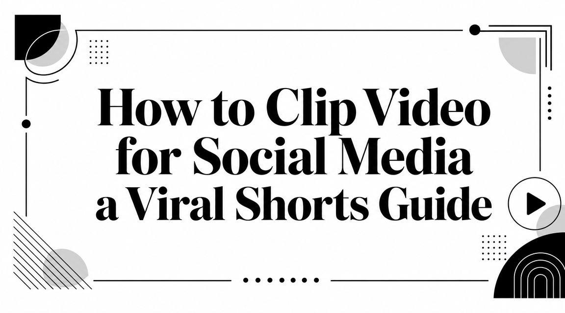 How to Clip Video for Social Media a Viral Shorts Guide