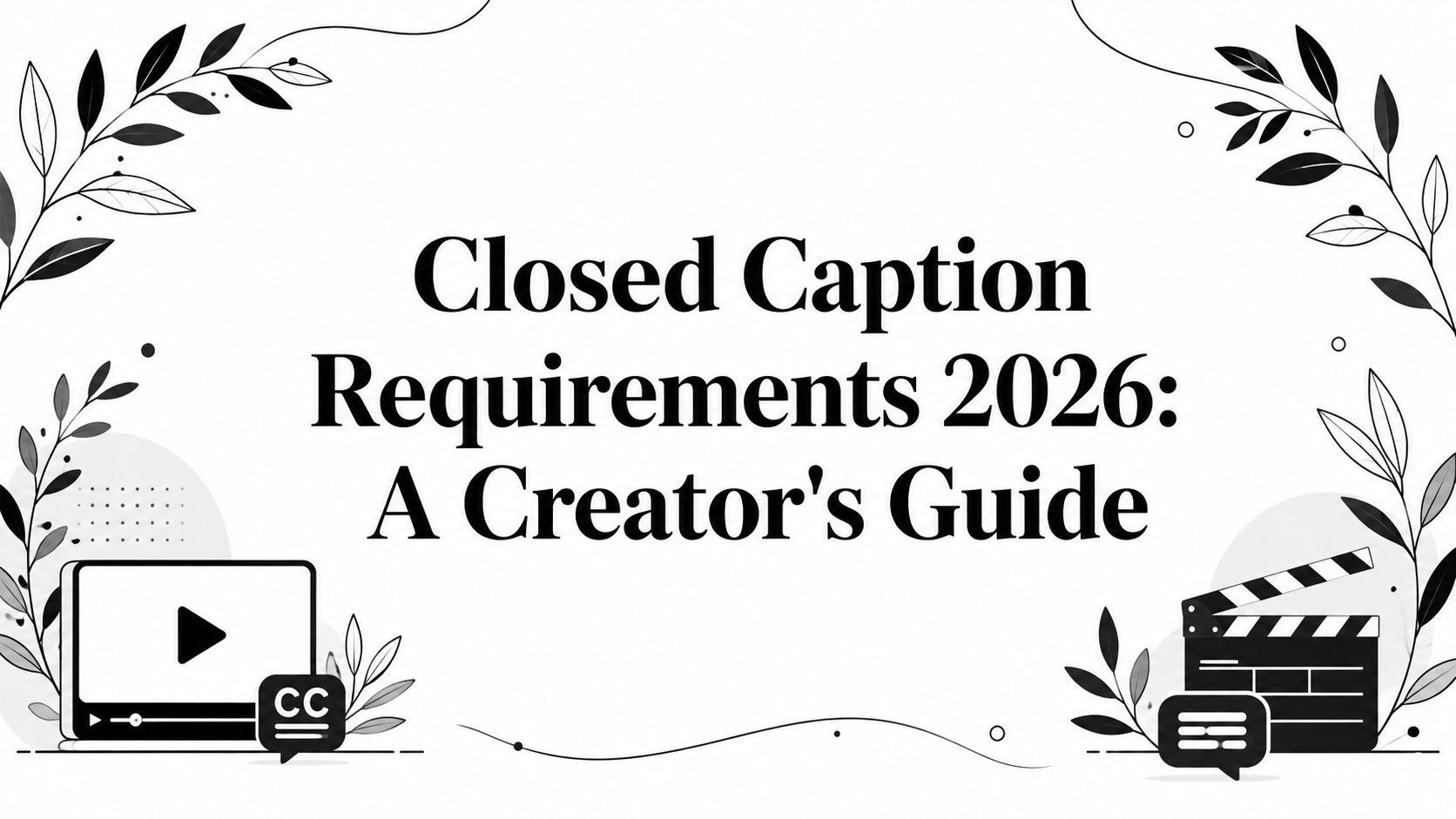 Closed Caption Requirements 2026: A Creator's Guide