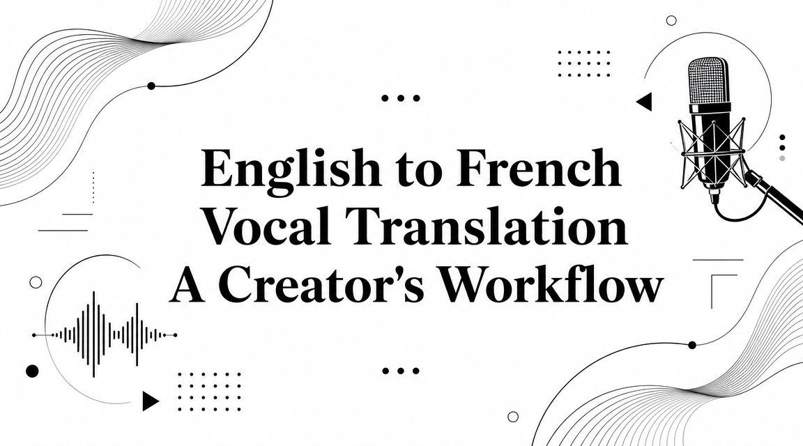 English to French Vocal Translation A Creator's Workflow