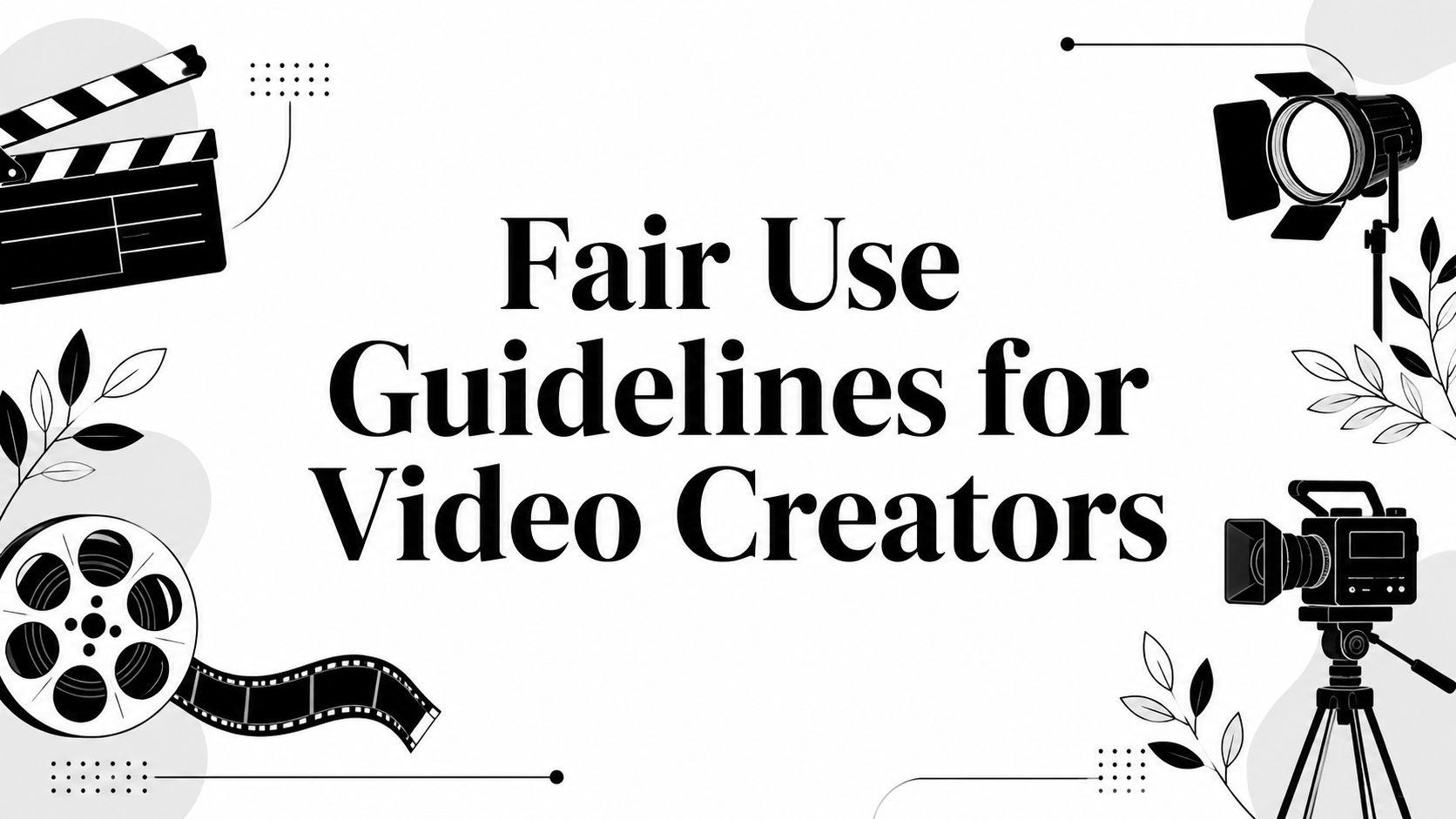 Fair Use Guidelines for Video Creators