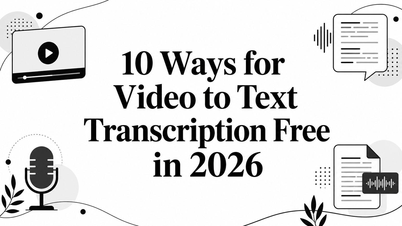 10 Ways for Video to Text Transcription Free in 2026
