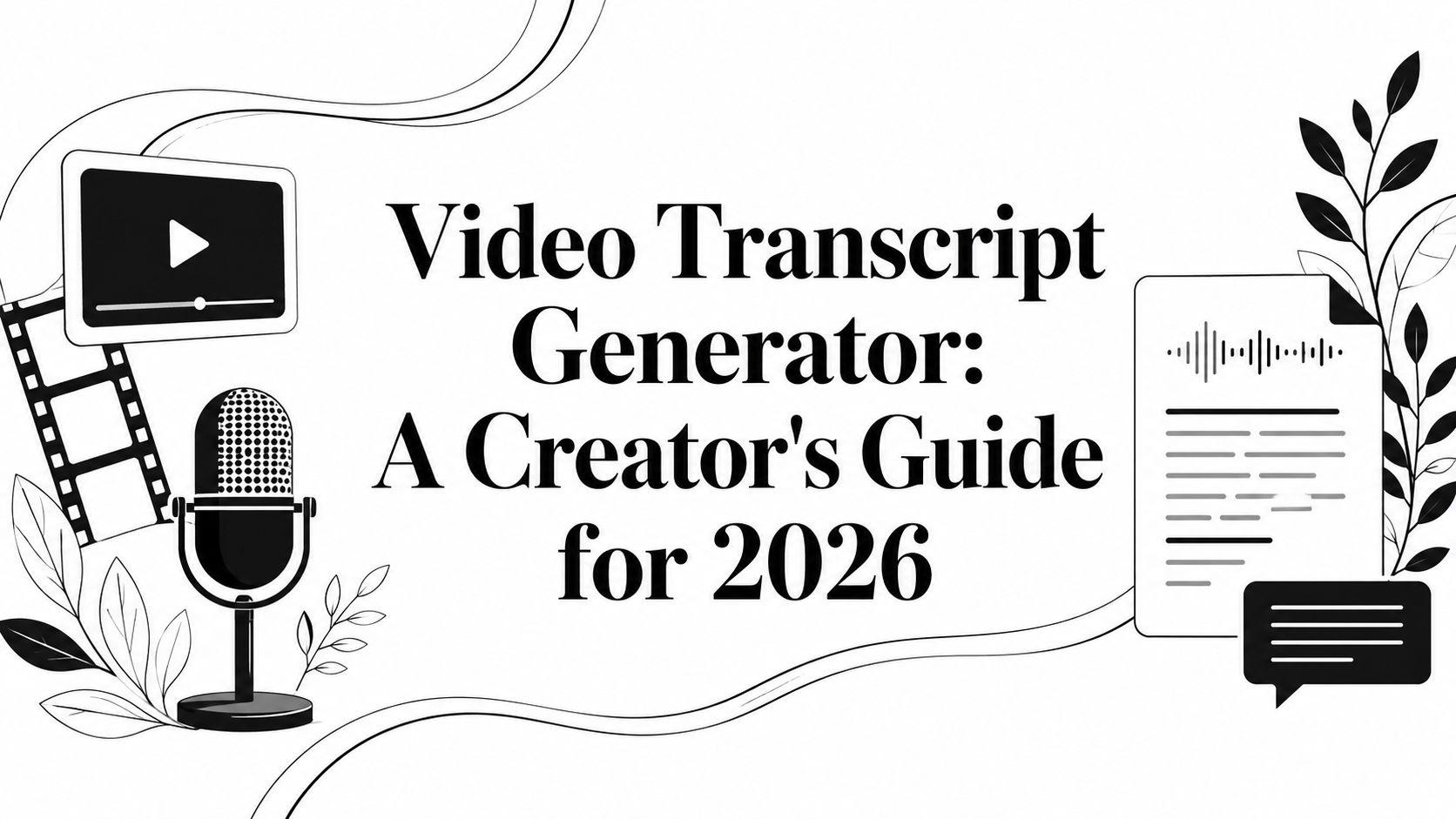 Video Transcript Generator: A Creator's Guide for 2026