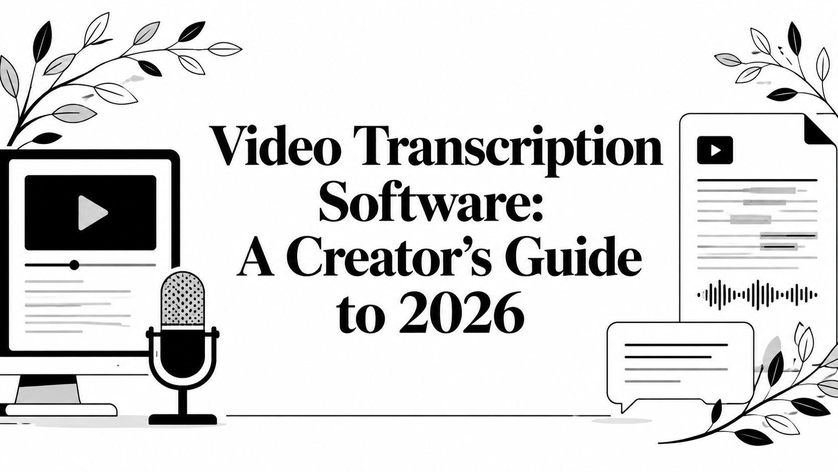 Video Transcription Software: A Creator’s Guide to 2026