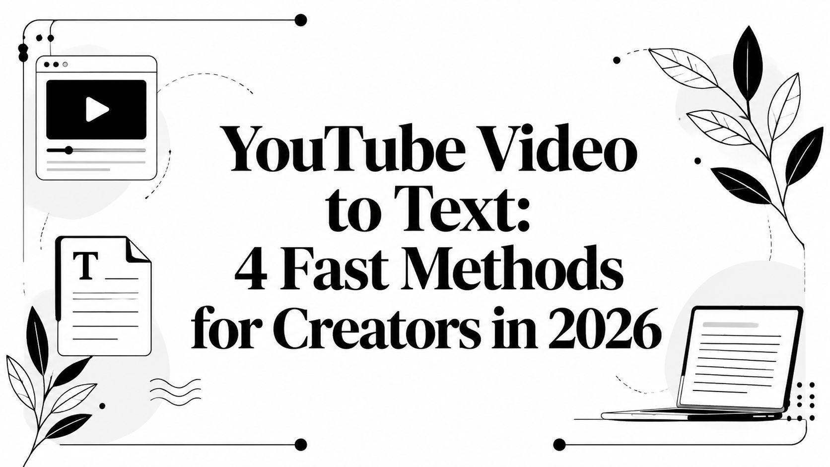 YouTube Video to Text: 4 Fast Methods for Creators in 2026