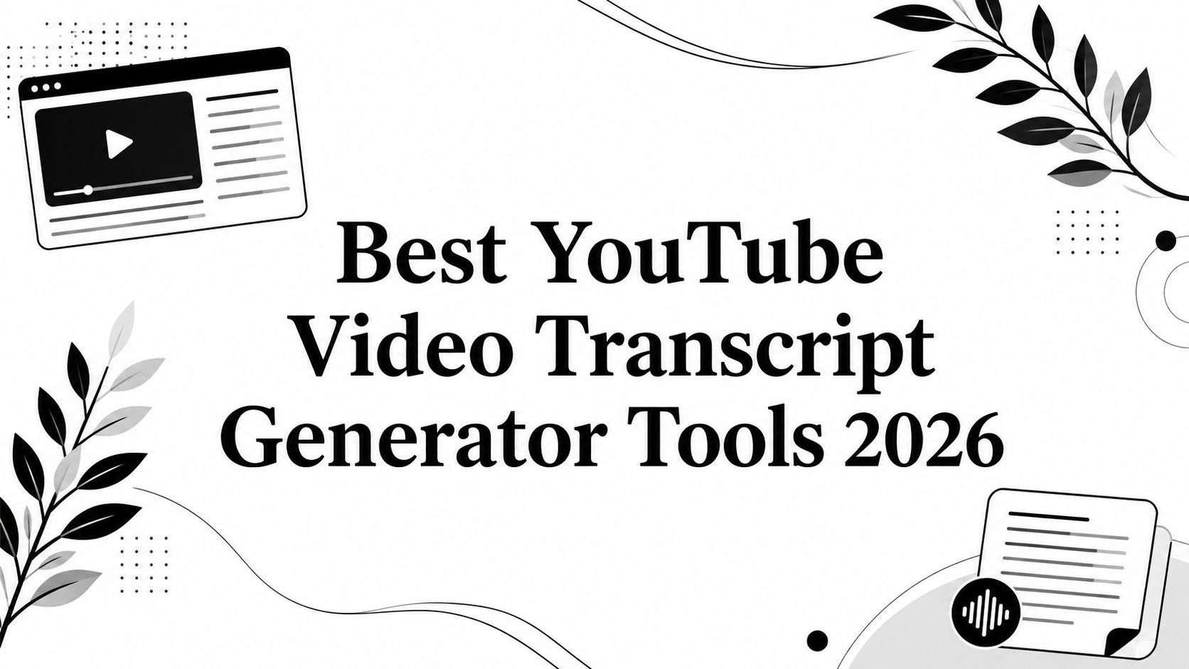 Best YouTube Video Transcript Generator Tools 2026