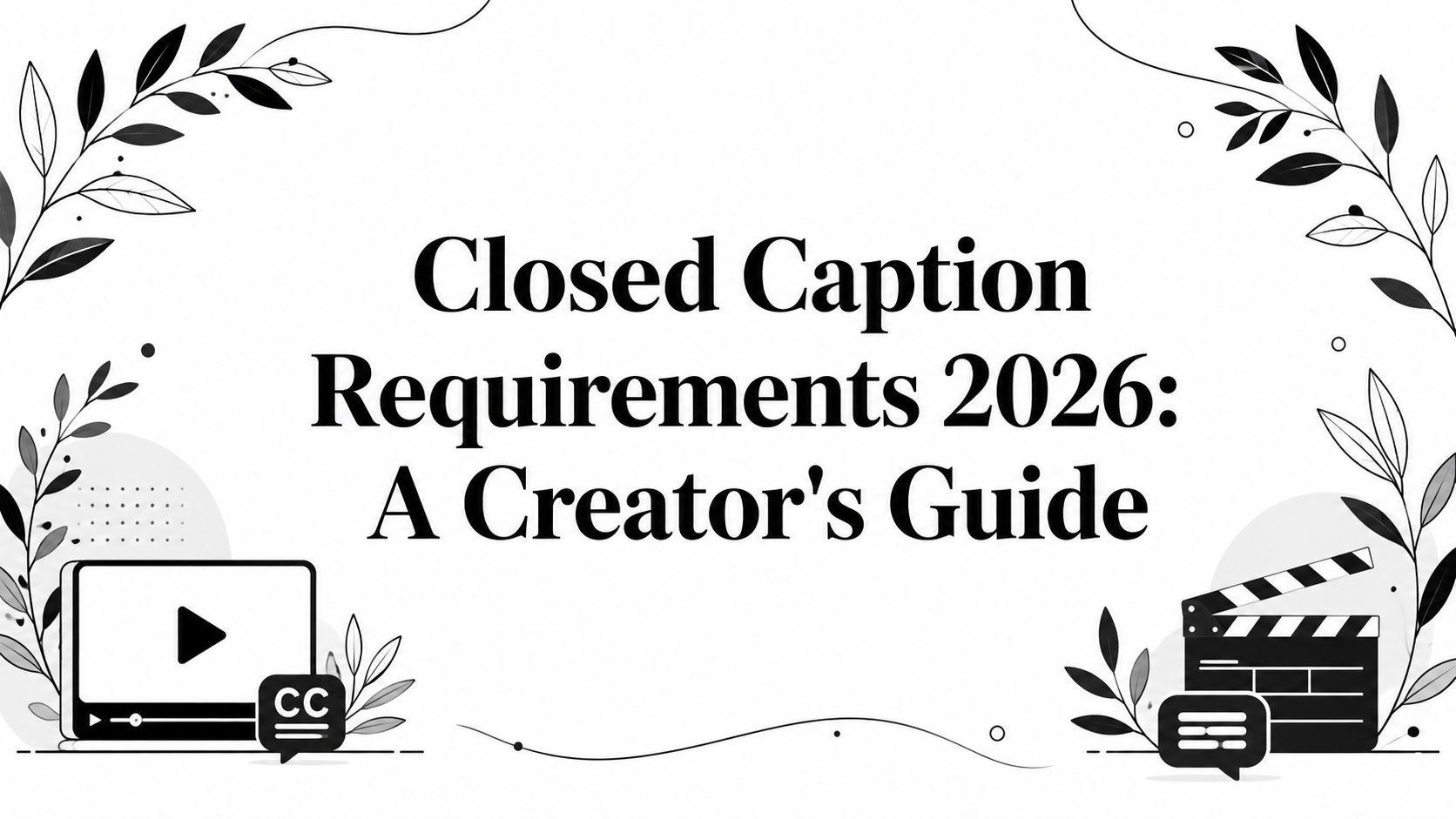 Closed Caption Requirements 2026: A Creator's Guide
