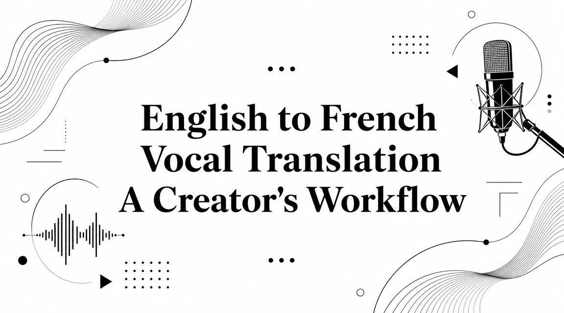 English to French Vocal Translation A Creator's Workflow